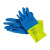 代尔塔（DELTAPLUS） 201330 双色乳胶手套 洗碗 清洁 卫生手套  12副/打 201330 蓝黄色 9.5