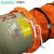 伊莱科（ELECALL）防爆风机配套可伸缩风管PVC 橘色 5米CBF-300风机配套