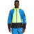 北面（The North Face）男士户外拼色时尚外套 Trailwear Wind Whistle 防风保暖休闲夹克 LED Yellow/Super Sonic Bl S