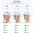 扬笙福车间帽餐饮厨师防尘无尘车间女工作帽子工厂包头厂工帽   松紧 半网白色