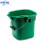 带刻度加水桶长嘴塑料提水桶保洁带刻度方口水桶 14L方形大号绿色