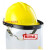 LNG加气站耐低温防护面屏防雾防飞溅面罩液氮防冻面屏冲击安全帽 黄色头盔+面屏+支架