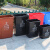 大杨102户外垃圾桶20L升黑色干垃圾 无盖 加厚塑料果皮箱小区物业环保分类筒 定制