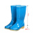 宇禄九州YC-057蓝色中筒款耐磨防滑防水劳保胶鞋防汛雨鞋雨靴