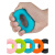 热奥握力器硅胶手指握力圈手部活动力量康复训练双手力度解压握力器 粉色20-30LB