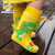 BananaRoom断码处理 儿童雨鞋男童女童小学生幼儿园宝宝雨靴套鞋雨具橡胶 黄色 25码 内长16.5cm