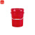 谋福1107 食品级塑料桶密封桶小水桶包装桶 龙虾打包桶（塑料桶（20L红色 加厚带提手））