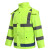 海斯迪克 分体式反光雨衣雨裤300D套装防汛环卫交通警示外卖骑行雨衣 荧光绿 4XL 