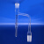 定制实验室用高硼硅玻璃分水器 10ml带刻度油水分水器玻璃活 带斜叉活塞19上口+19下塞