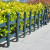 Denilco草坪护栏 小区花坛围栏 城市绿化带铁艺花园围栏围挡 蓝白锌钢护栏【40cm高】长1米	