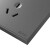 西蒙（SIMON） 开关插座面板E6系列深灰色哑光面板五孔USB插板86型暗装电源家用 五孔插座