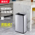 垃圾桶不锈钢方形无盖直投客厅厨房卫生间12L商用40升大容量 10L 砂银钢
