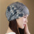 梓萤岔女士化疗后戴的薄款帽子光头帽子夏季透气包头开颅蕾丝月子帽薄款 双色绣线灰色 均码(54-60cm有弹性)