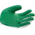 兰诗LAUTEE 劳保涂胶手套加厚耐磨浸胶工作防护手套 胶片手套绿色 均码 12双/包