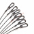 钢丝绳包塑 黑色舞台灯 音响安全绳 保险绳威也绳 灯饰吊绳 钢丝 黑色5.0mmX1.0米