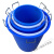 大号特厚塑料水桶带盖圆桶储水桶化工桶户外垃圾塑环卫胶桶定制 特厚蓝色带盖50升