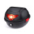 TDGO电动车后备箱通用加厚大号尾箱电瓶车踏板摩托车储物箱工具箱 哑黑(机械锁+配件+支架)可放双盔