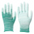 卓迪旭 劳保手套 ZDX-ST027 PU浸塑胶涂掌尼龙手套劳保工作防滑耐磨防护手套 绿色 S码 12双/包