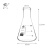 三角烧瓶小口50 150 200 250ml三角瓶锥形瓶实验室锥形烧瓶 小口3000ml3L