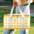 Edo 保温野餐包 可折叠保温保冷野餐篮车载手提户外野餐装备黄色格子