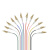 东电通信（DODEM）12芯束状尾纤 法兰盘分纤箱ODF配线架专用 LC光纤 万兆多模 1.5米