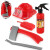 绿野客儿童消防安全帽 儿童消防玩具帽消防员头盔幼儿园安全教育角色过 红色套装13