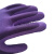 L309劳保工作防护手套止滑耐磨防油防割防水涂胶挂胶 紫色 12双红宇L309 S