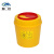 魅祥 黄色利器盒垃圾桶 卫生所锐器盒小型废物桶 圆形8L(10个)
