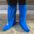 50只一次性塑料长筒靴套防水耐磨加厚鞋套下雨户外养殖畜牧蓝色 透明塑料靴套50只（短款） 均码