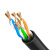 创优捷 超五类成品网线C5L-20m 非屏蔽百兆CAT5e网线 宽带连接跳线黑色20米