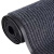 兰诗 DM01 双条纹地毯 地面防滑垫 商场迎宾除尘垫 灰色宽1.6*1m