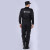严品安防 保安工作服套装制服黑色 短袖套装+标志+腰带+帽子