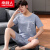 COZOK睡衣男2023年新款纯棉短袖夏季薄款短裤男士休闲家居服套装 NJR-HD2015 XL