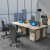 ONEVAN职员办公桌椅组合2/4/6二四六人工位屏风位隔断卡座简约现代家具 单人位+柜