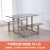 公司食堂餐桌椅组合4人6人8人连体不锈钢快餐桌椅 不锈钢加固4人位