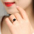 酷奇象（KUQIXIANG）玉髓戒指女款 玛瑙宝石925银女开口简约时尚可调节指环 红色
