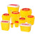 庄太太 【4升50个圆形】医疗废物利器盒一次性黄色圆形针头锐器盒有盖诊所用大小型垃圾桶