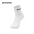 斯凯奇（Skechers）秋季新款短筒运动袜时尚百搭情侣款袜子L422U165 亮白色/0019 M