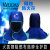 火狐狸夏季披肩劳保防尘防烫帽子电焊头套焊防护用品装备 蓝色一体帽(加大加宽)