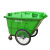 400L环卫垃圾车保洁手推车大号户外塑料带盖垃圾桶物业四轮清运车 橡胶小轮子1个(带刹车)
