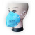 工业防粉尘口罩9600防尘口罩 一次性防雾霾打磨木工煤矿口罩男女 9600耳带式蓝色50个