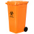 科力邦（Kelibang） 医疗垃圾桶 大号塑料户外垃圾桶加厚带盖240L带轮翻盖分类垃圾桶可挂车 KB1016 黄色