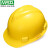 免费印字 MSA梅思安 V-Gard标准型安全帽工地男领导国标加厚建筑工程头盔定制LOGO 黄色 标准型PE超爱戴