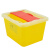 兰诗（LAUTEE）LQH-1002 利器盒医院诊所实验室用锐器盒黄色垃圾桶 方形5L-10个装