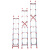 铝合金伸缩梯子直梯单面升降梯子工程梯阁楼梯3-12米登高户外云梯 加厚款4米2.2米升3.5米 2mm