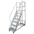 定制304可移动不锈钢登高梯仓库市理货可移动平台车可带平台梯 304平台高1.8米