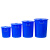 金诗洛 KSL145 塑料大桶 环卫物业垃圾桶酒店厨房收纳圆桶 蓝色100升 50*61cm(无盖）
