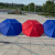 谋福 应急用大雨伞 遮阳伞 户外商用摆摊圆伞 沙滩伞广告伞2.6米蓝色/三层架/双层布（含底座）