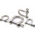 海斯迪克 HKCX-4 钢丝绳配件 304不锈钢弓型卸扣 钢丝绳链条连接扣 M16(承重1600公斤)