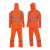 安大叔 D763/C890 高警示雨衣雨裤耐磨轻便分体式反光工作服 荧光橙 L码 1套装